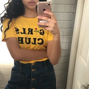 Girls club yellow t shirt